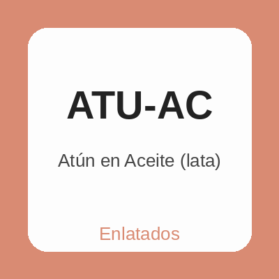 Atún en Aceite (lata)