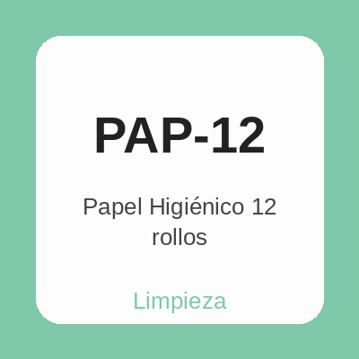 Papel Higiénico 12 rollos